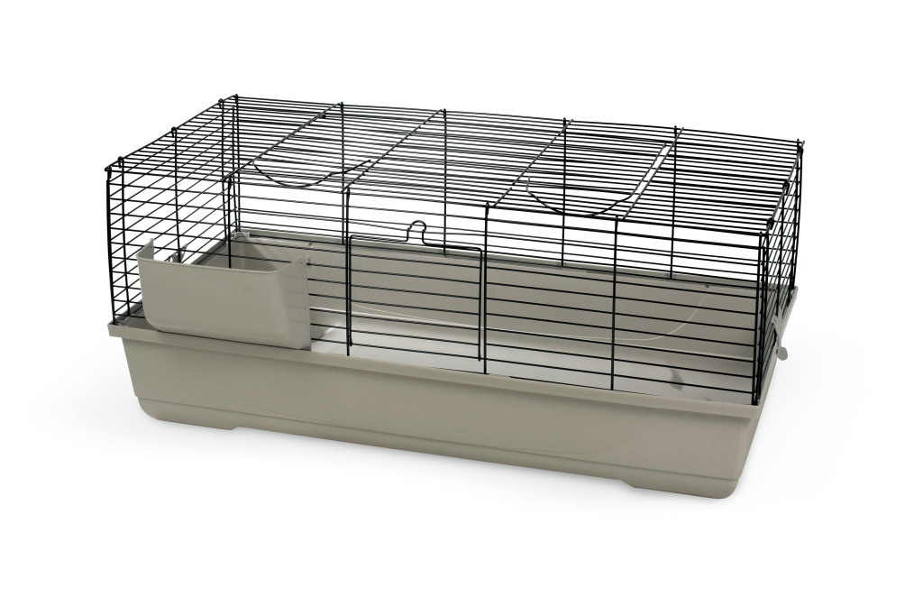 Kisállat webáruház - Baldo Flat 100 nyúlketrec Fekete/Homok 100x53x46 cm termékek