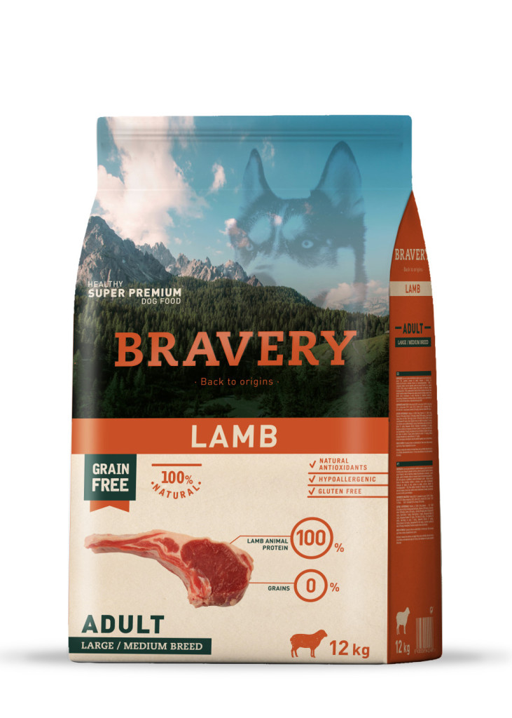 Kisállat webáruház - Bravery Lamb Adult Large/Medium Breeds 12 kg kutyatáp termékek
