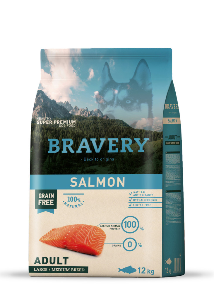 Kisállat webáruház - Bravery Salmon Adult Large/Medium Breeds 12 kg kutyatáp termékek
