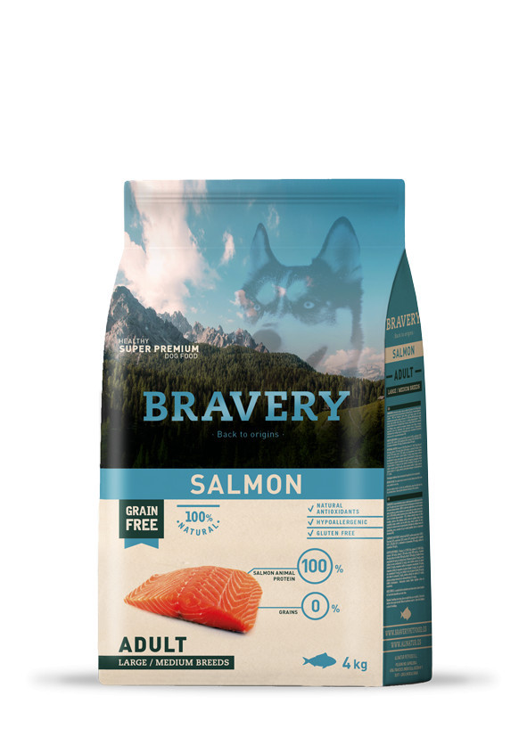 Kisállat webáruház - Bravery Salmon Adult Large/Medium Breeds 4 kg kutyatáp termékek