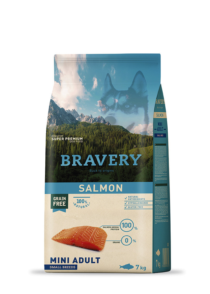 Kisállat webáruház - Bravery Salmon Mini Adult Small Breeds 7 kg kutyatáp termékek