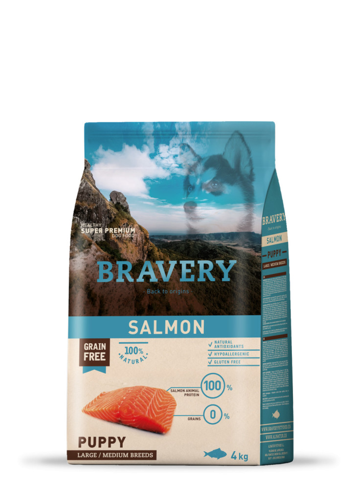 Kisállat webáruház - Bravery Salmon Puppy Large/Medium Breeds 4 kg kutyatáp termékek
