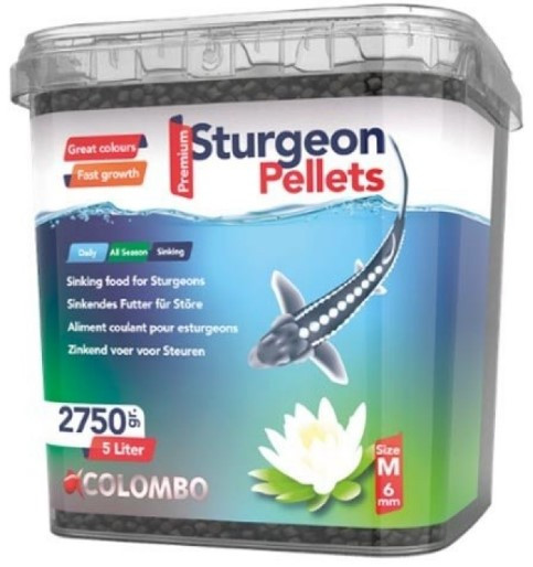Kisállat webáruház - COLOMBO | STURGEON FOOD, MEDIUM | Tavi sturgeon haleledel, közepes méretű - 5 L termékek