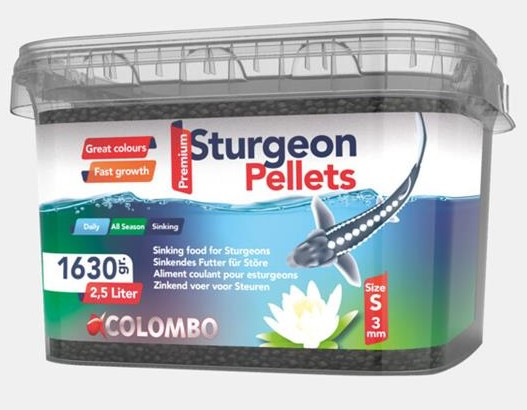 Kisállat webáruház - COLOMBO | STURGEON FOOD, SMALL | Tavi sturgeon haleledel, kis méretű - 2,5 L termékek
