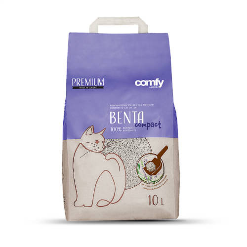 Kisállat webáruház - Comfy | Benta Compact Standard | Csomósodó, illatosított (levendula) macskaalom - 10 L termékek