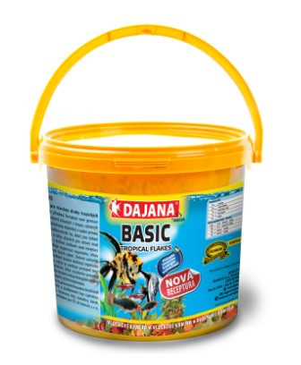 Kisállat webáruház - DAJANA | TROPICA basic | Lemezes haltáp vödrös - 5 L termékek