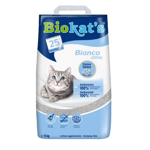 Kisállat webáruház - Gimpet Biokats Bianco Classic | Csomósodó macskaalom - 5 Kg termékek
