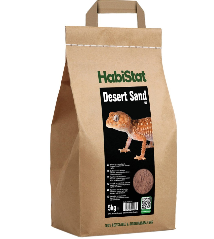 Kisállat webáruház - HabiStat | Desert Sand Red | Természetes vörös sivatagi homok nappali hüllők számára - 5 kg termékek
