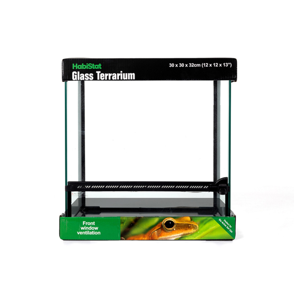 Kisállat webáruház - HabiStat | Glass Terrarium | Üveg terrárium kis testű hüllőknek és kétéltűeknek – 30×30×32 cm termékek