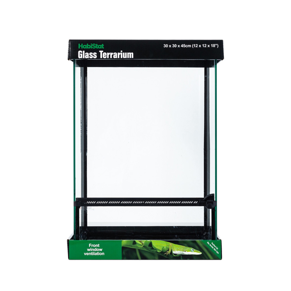 Kisállat webáruház - HabiStat | Glass Terrarium | Üveg terrárium nappali gekkók, kisebb kígyók és békák számára – 30×30×45 cm termékek