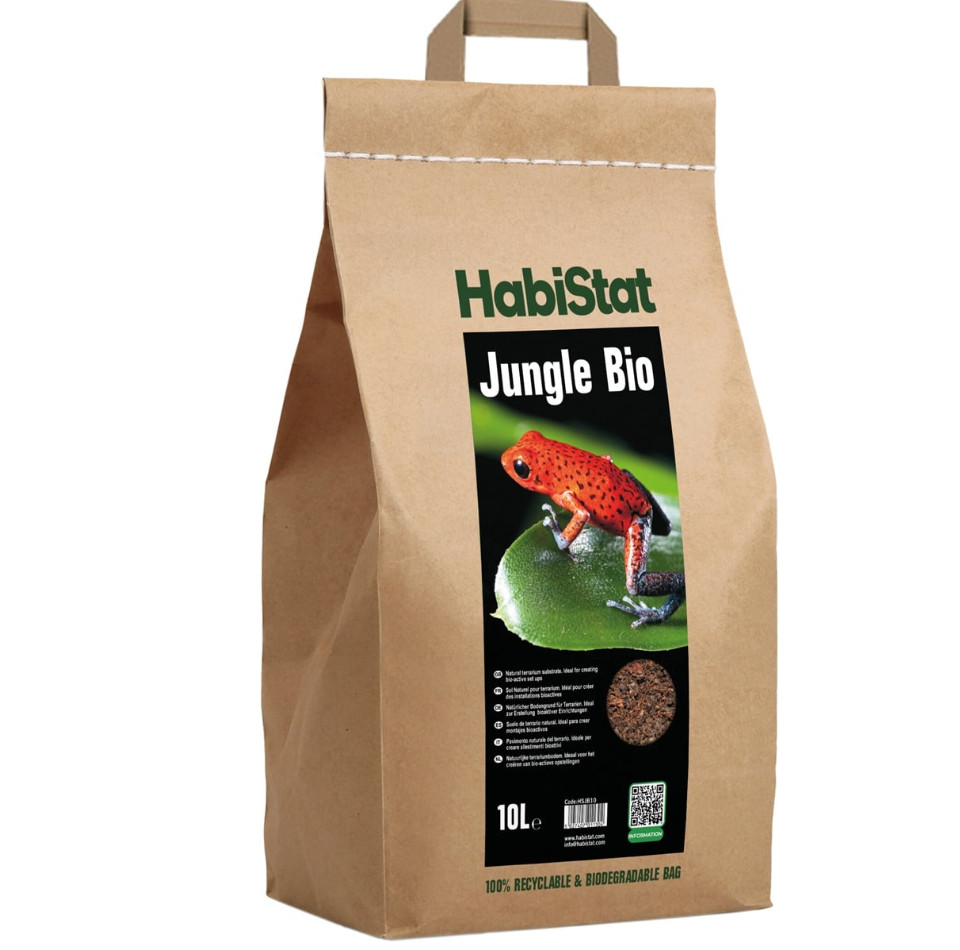 Kisállat webáruház - HabiStat | Jungle Bio Substrate | Bioaktív talajkeverék terráriumi hüllők és kétéltűek számára - 10 L termékek