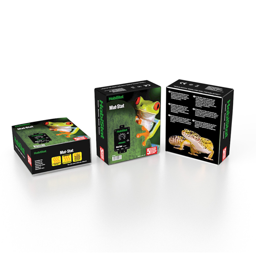 Kisállat webáruház - HabiStat | Mat Stat Black | Analóg hőszabályzó hüllő terráriumokhoz - 300 W termékek