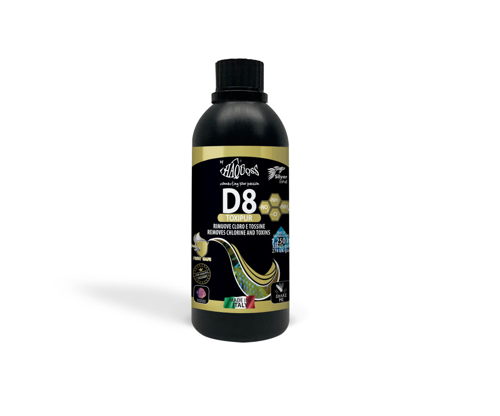 Kisállat webáruház - Haquoss | D8 Toxipur Freshwater | Víztisztító és detoxikáló szer, édesvízi akváriumhoz - 250 ml termékek