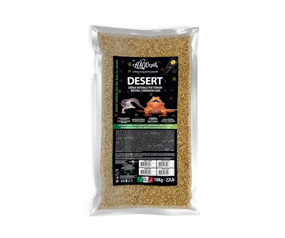 Kisállat webáruház - Haquoss | Desert Yellow Calcium Sand | Emészthető kalciumos homok hüllők számára - 10 Kg termékek