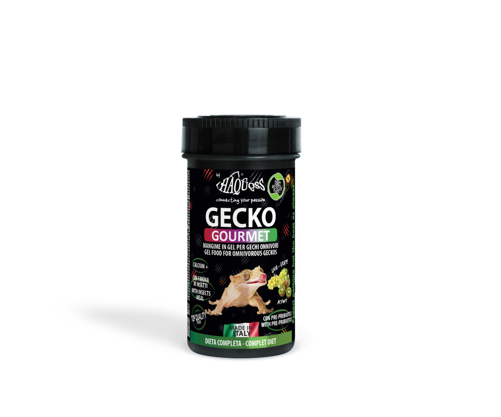 Kisállat webáruház - Haquoss | Gecko Gourmet Grape & Kiwi | Szőlő és kiwi táp gekkók számára - 250 ml termékek