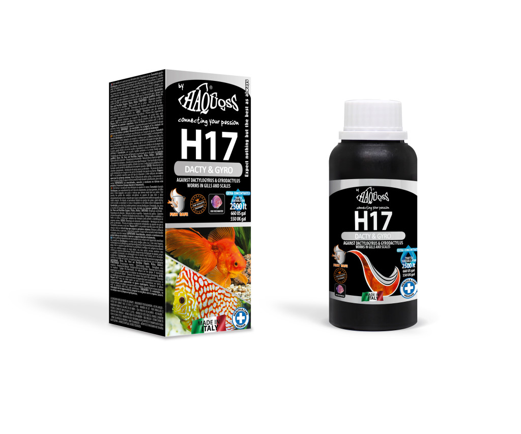 Kisállat webáruház - Haquoss | H17 Dacty & Gyro | Dactylogyrus és Gyrodactylus férgek eltávolító készítmény - 100 ml termékek