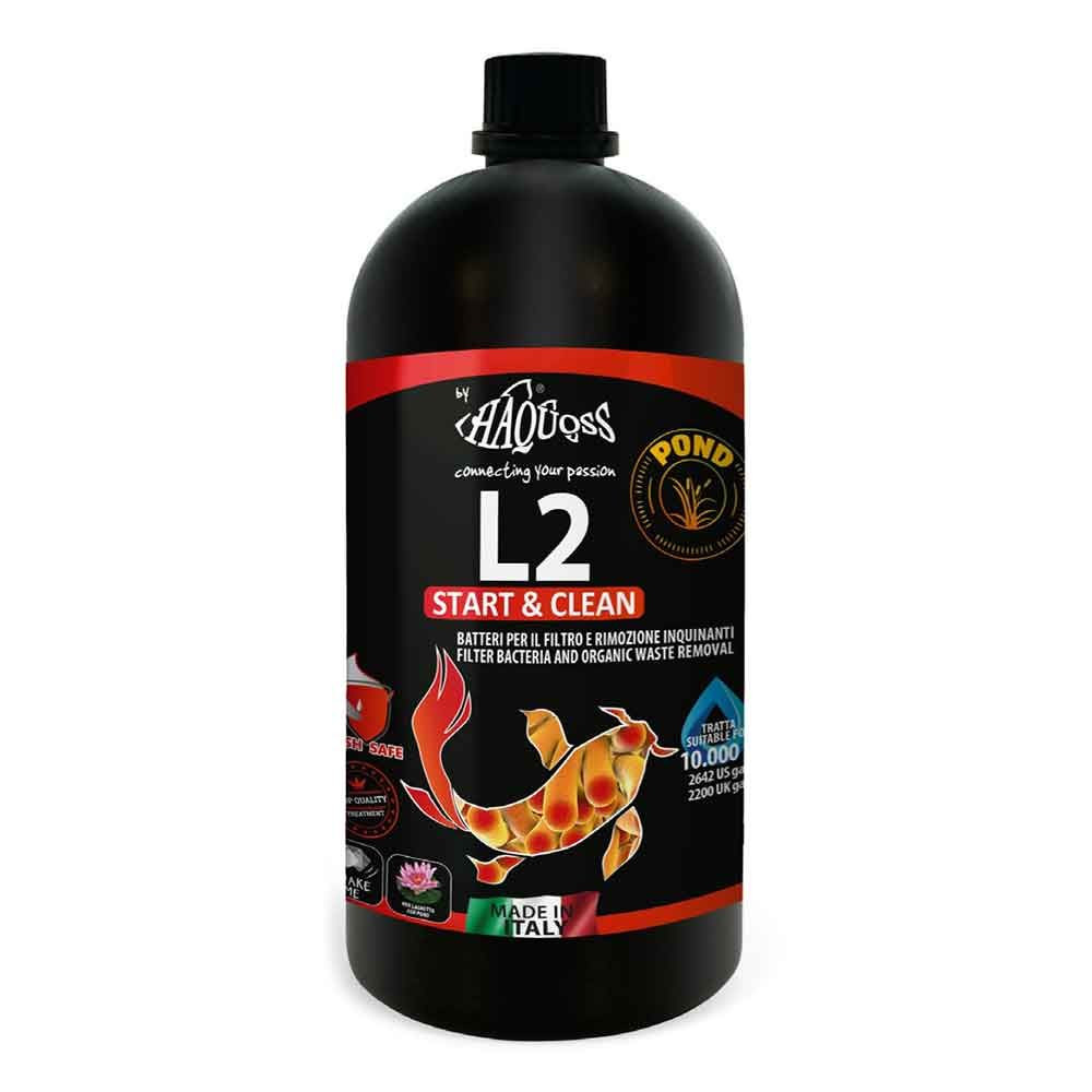 Kisállat webáruház - Haquoss | L2 START & CLEAN | – Indító és víztisztító baktériumkeverék kerti tavakhoz – 2,5 liter termékek