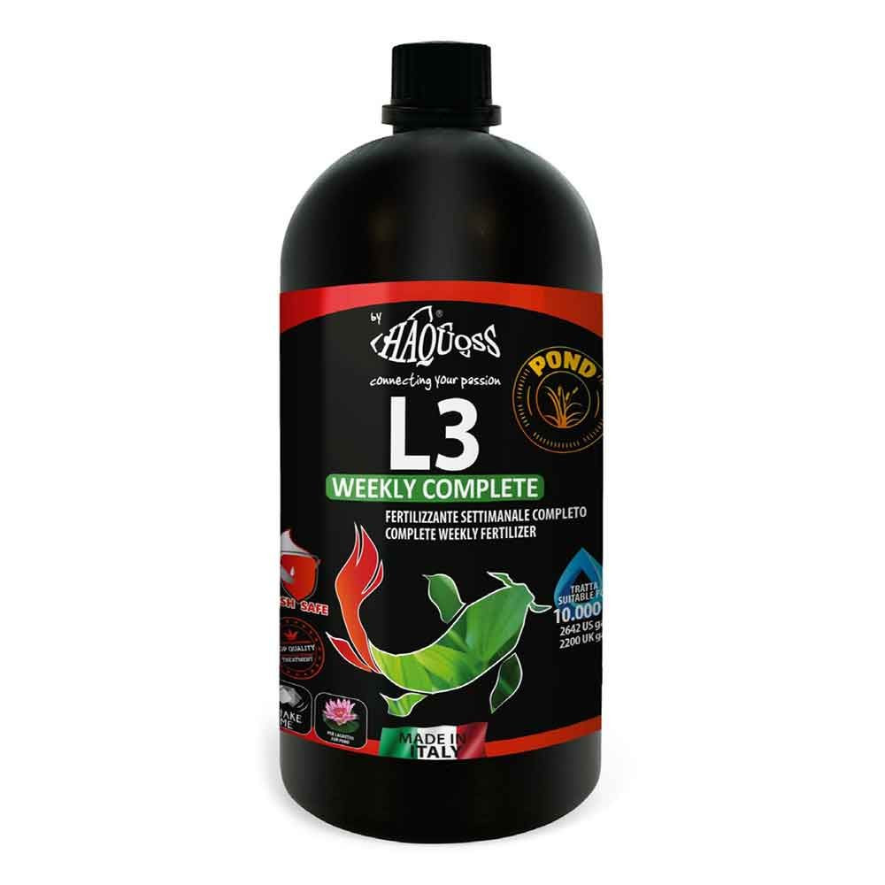 Kisállat webáruház - Haquoss | L3 WEEKLY COMPLETE | – Teljes körű heti növénytáp kerti tavakhoz – 1000 ml termékek