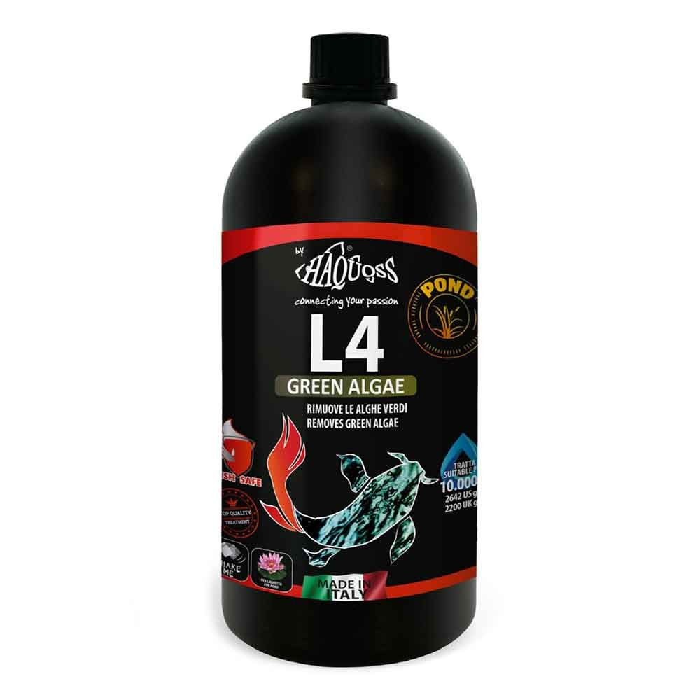 Kisállat webáruház - Haquoss | L4 GREEN ALGAE | – Zöldalga-eltávolító szer kerti tavakhoz – 2,5 liter termékek