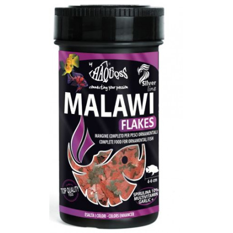 Kisállat webáruház - Haquoss | MALAWI FLAKES | Teljes értékű lemezes, malawi haltáp - 1000 ml / 160 g termékek