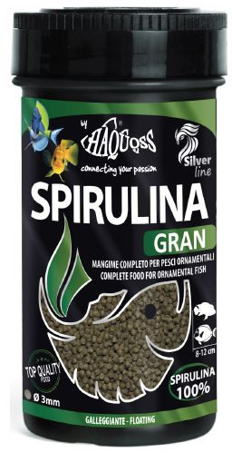 Kisállat webáruház - Haquoss | SPIRULINA GRAN GOURMET | Teljes értékű spirulina granulátum, haltáp - 1000 ml / 360 g termékek