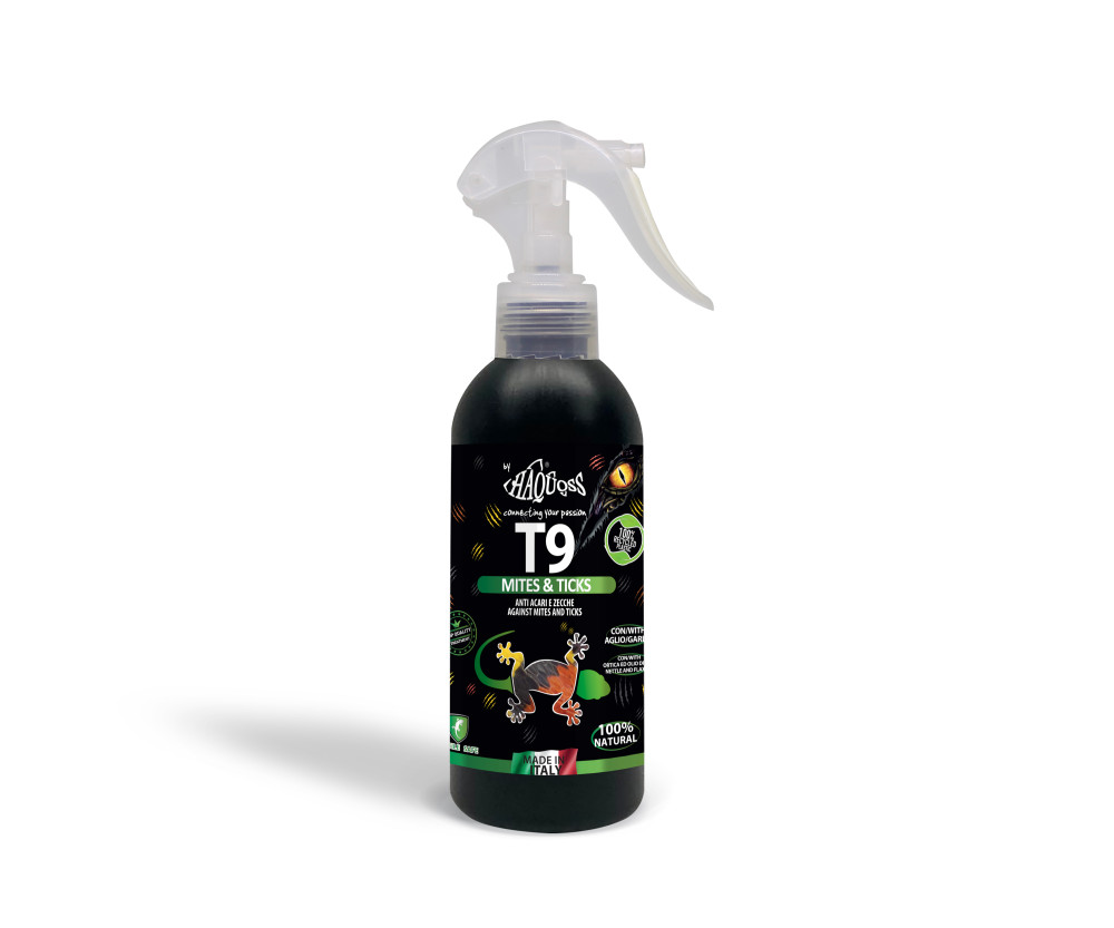 Kisállat webáruház - Haquoss | T9 Mites & Ticks Spray | Atka és kártevő írtó hüllőknek - 1000 ml termékek