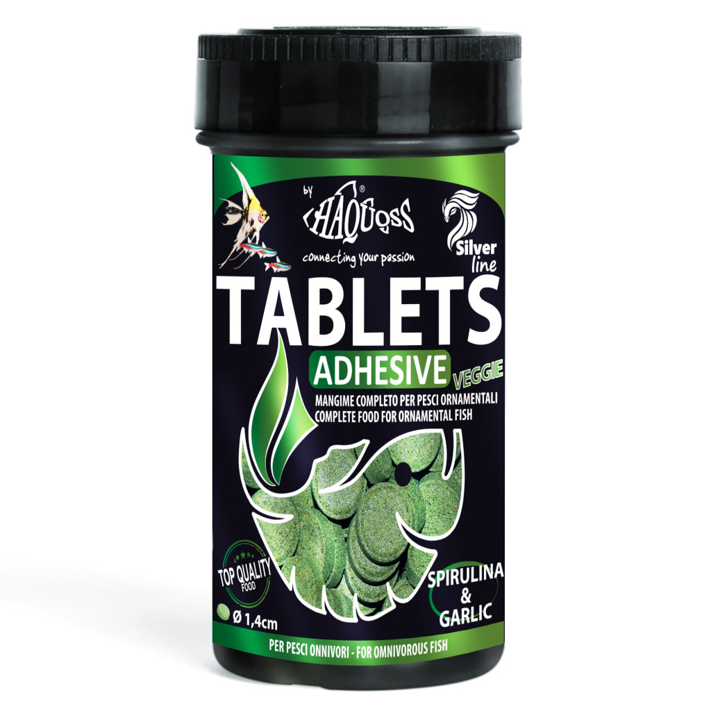 Kisállat webáruház - Haquoss | TABLETS ADHESIVE VEGGIE | Öntapadó tabletta, trópusi halakhoz - 250 ml/ 135 g termékek