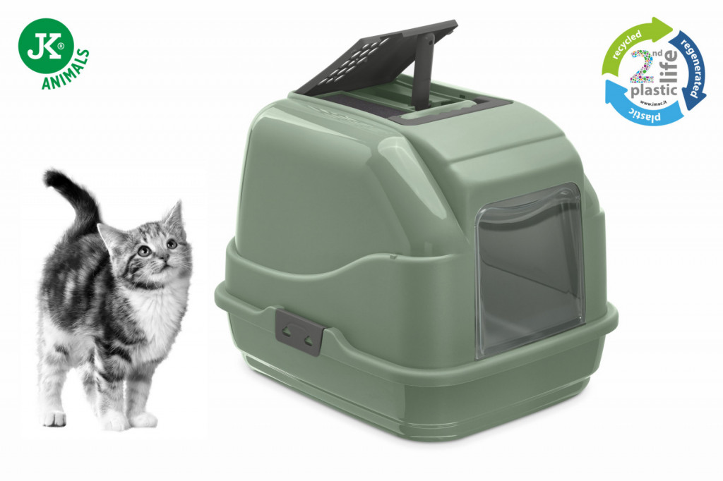 Kisállat webáruház - IMAC | EASY CAT macska toalett újrahasznosított anyagból - 50x40x40cm - khaki termékek