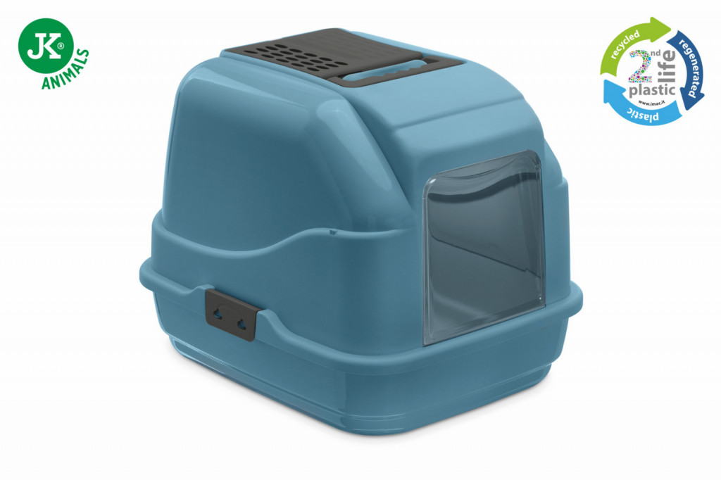 Kisállat webáruház - IMAC | EASY CAT macska toalett újrahasznosított anyagból - 50x40x40cm - türkiz termékek