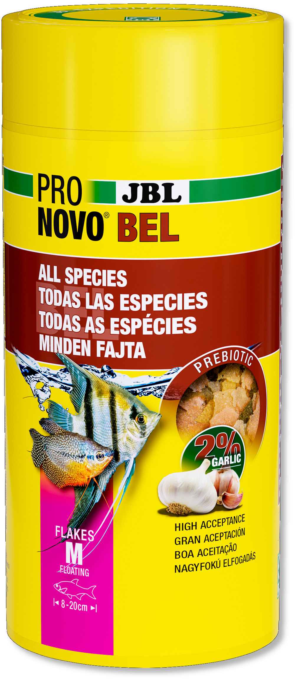 Kisállat webáruház - JBL | ProNovo | Bel | Flakes M | Lemezes díszhaltáp | Akváriumi halak számára - 190 g/1000 ml termékek