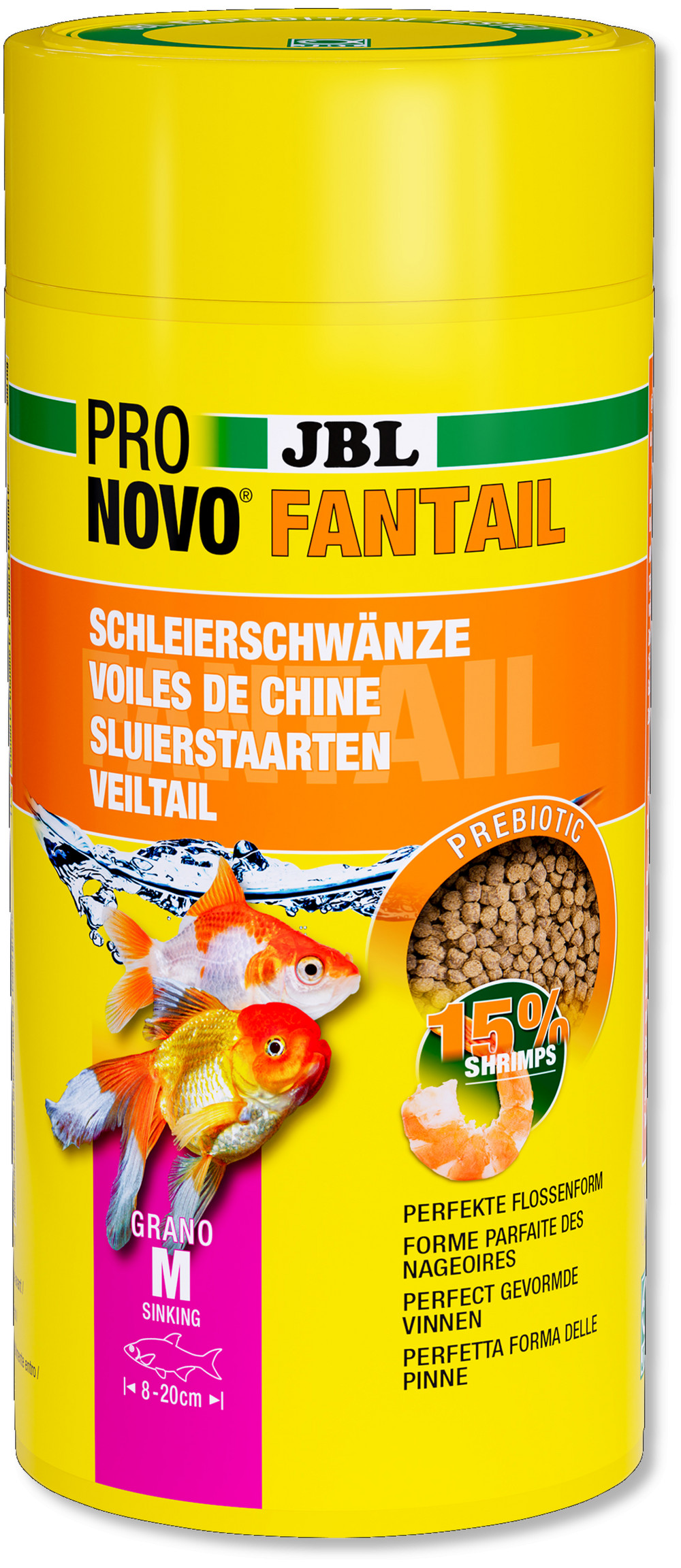 Kisállat webáruház - JBL | ProNovo | Fantail | Grano M | Granulátum táplálék - 1000ml/580g termékek