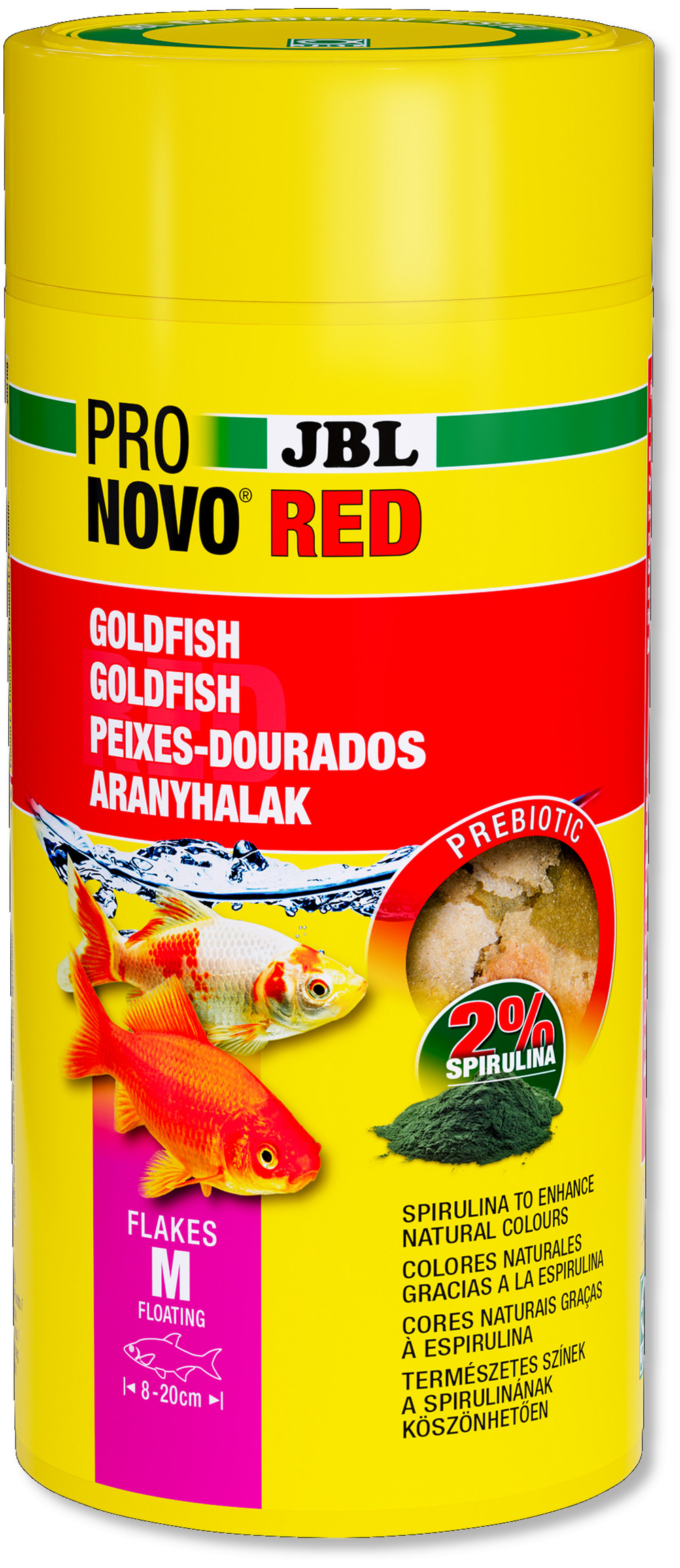 Kisállat webáruház - JBL | ProNovo | Red M | Pehelytáp | Aranyhalak számára - 180 g/1000 ml termékek