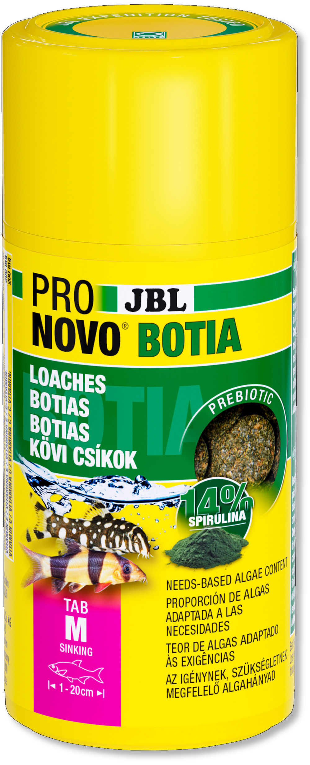 Kisállat webáruház - JBL | Pronovo | Botia | Tab M | Haltáp tabletta - 250 ml termékek