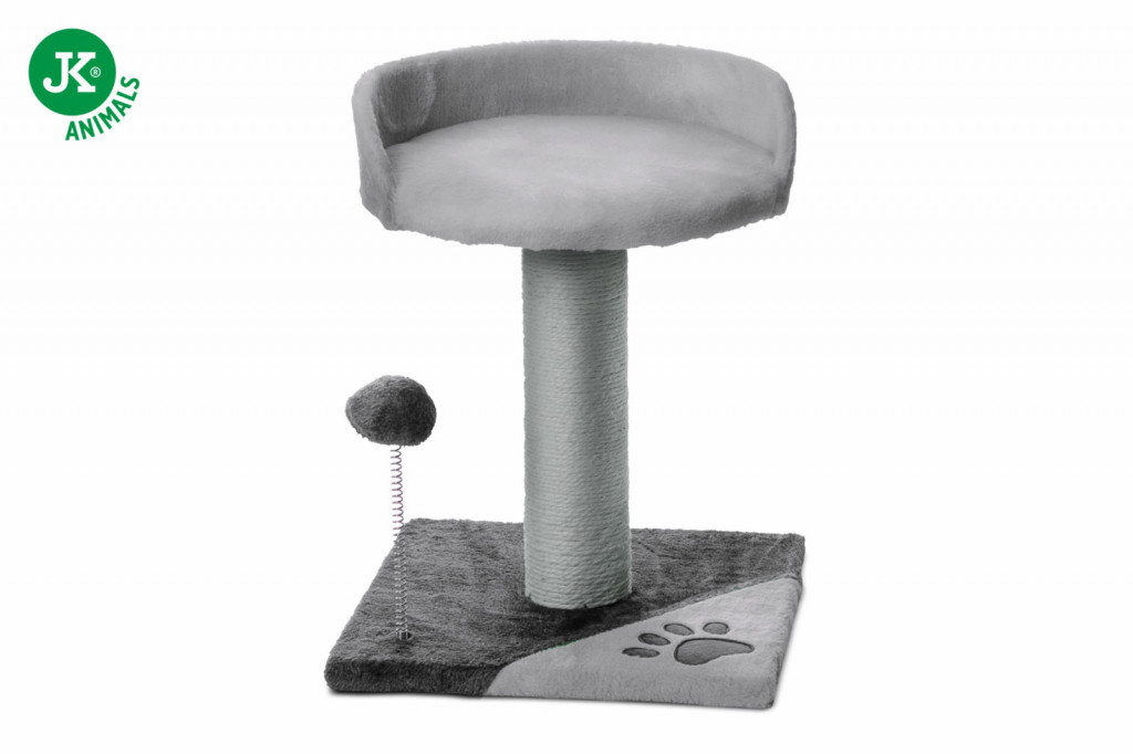 Kisállat webáruház - JK | Caty macskakaparó pihenővel, játékkal 32X32X40cm, szürke termékek