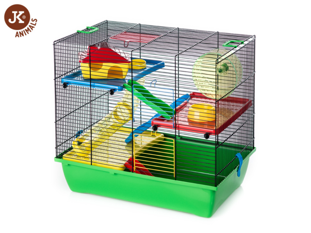 Kisállat webáruház - JK | Rágcsáló ketrec tartozékokkal zöld - 50×33×44.5 cm termékek