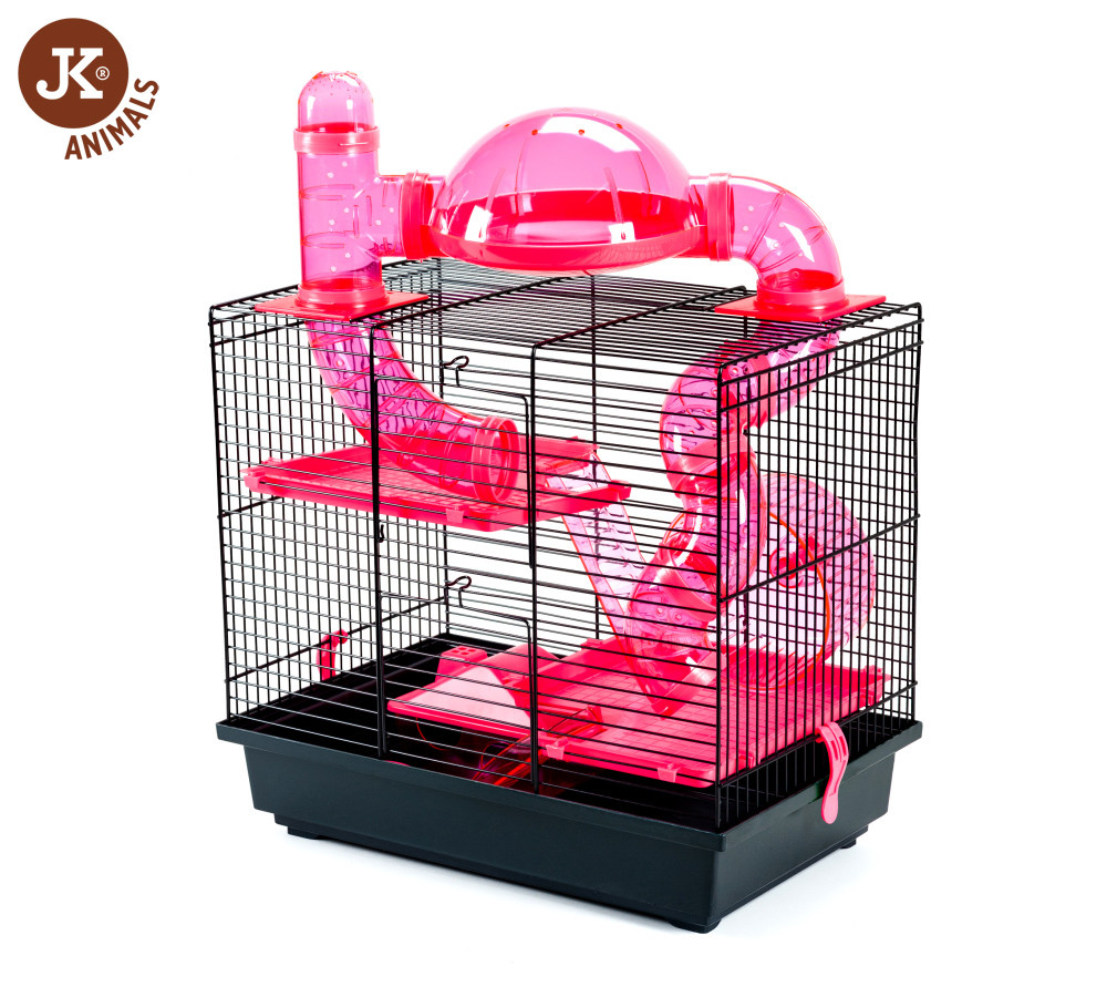 Kisállat webáruház - JK | Rocky+Taras | Rágcsáló ketrec | Rózsaszín R - 42x28x38 cm termékek