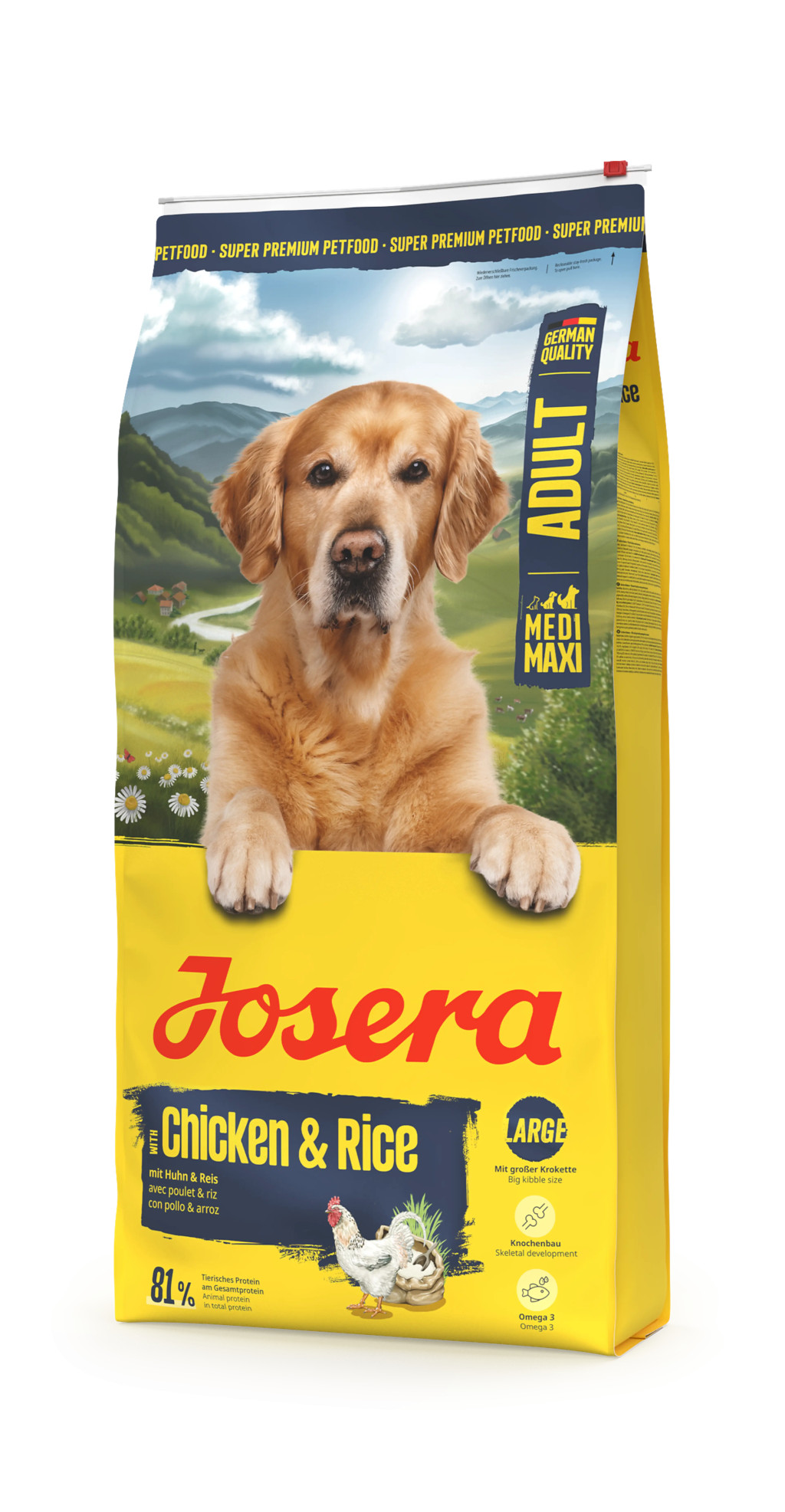 Kisállat webáruház - Josera Chicken & Rice | Csirke- és rizses prémium eledel nagytestű kutyáknak – 12,5 kg termékek