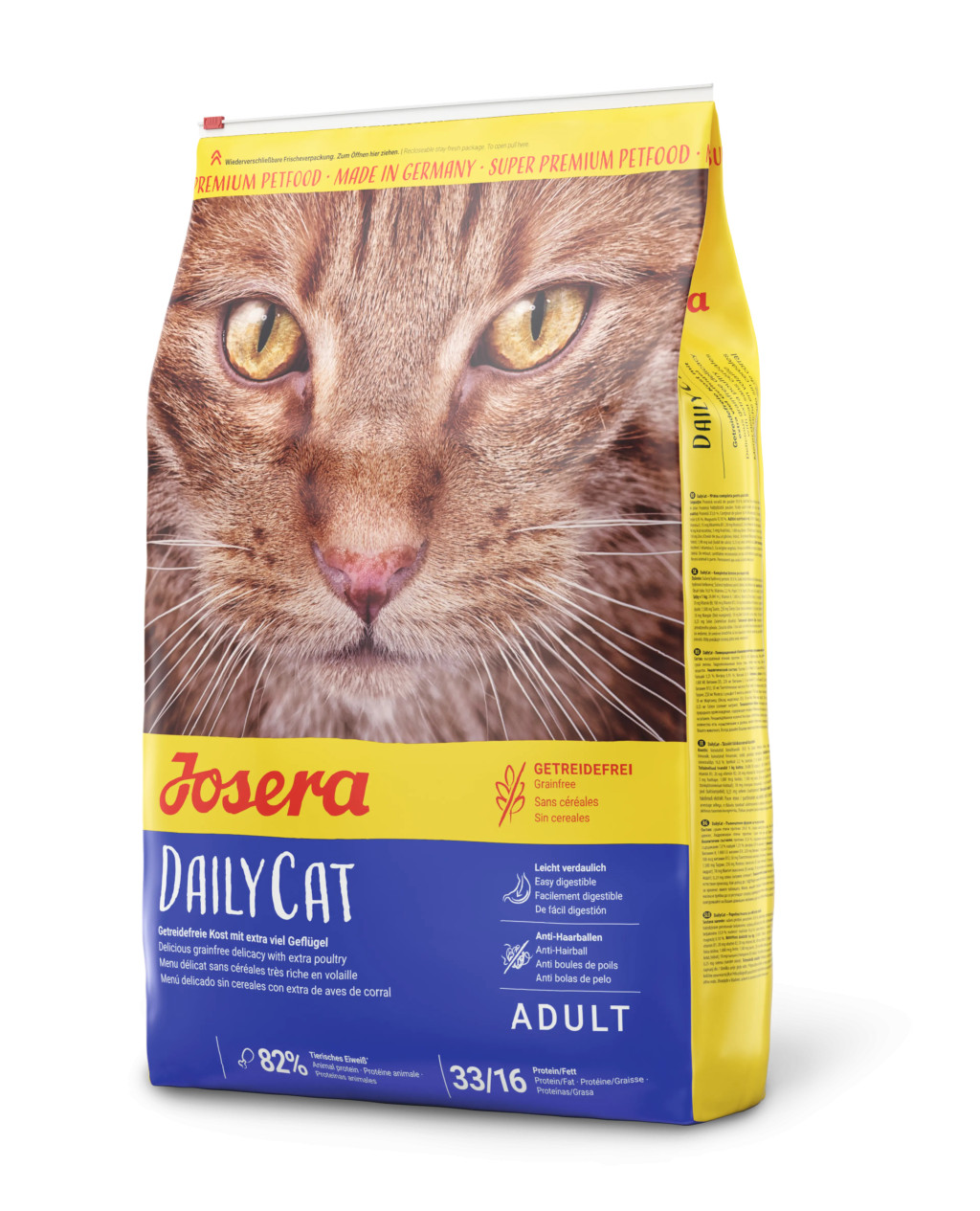 Kisállat webáruház - Josera DailyCat | Gabonamentes prémium száraz macskatáp felnőtt macskáknak – 10 kg termékek