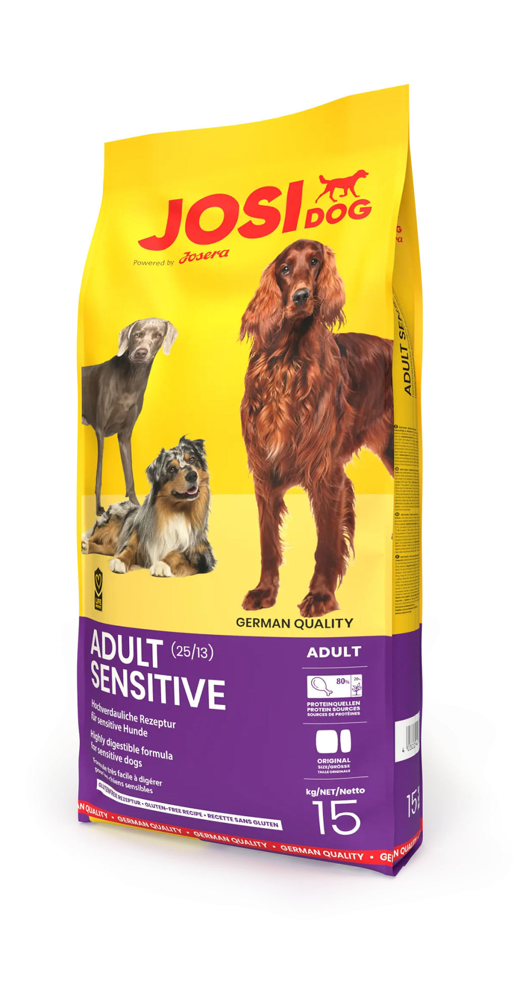 Kisállat webáruház - JosiDog Adult Sensitive | száraz kutyatáp érzékeny gyomrú kutyáknak – 15 kg termékek