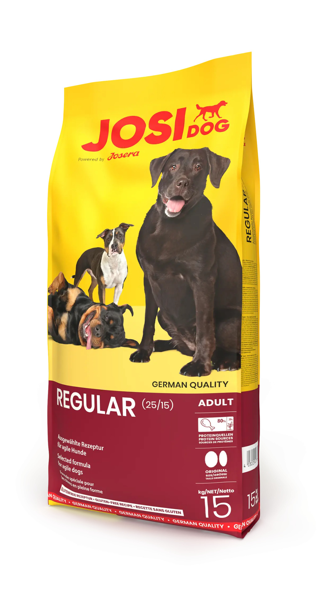 Kisállat webáruház - JosiDog Regular | Kiegyensúlyozott, teljes értékű száraz kutyatáp felnőtt kutyáknak – 15 kg termékek