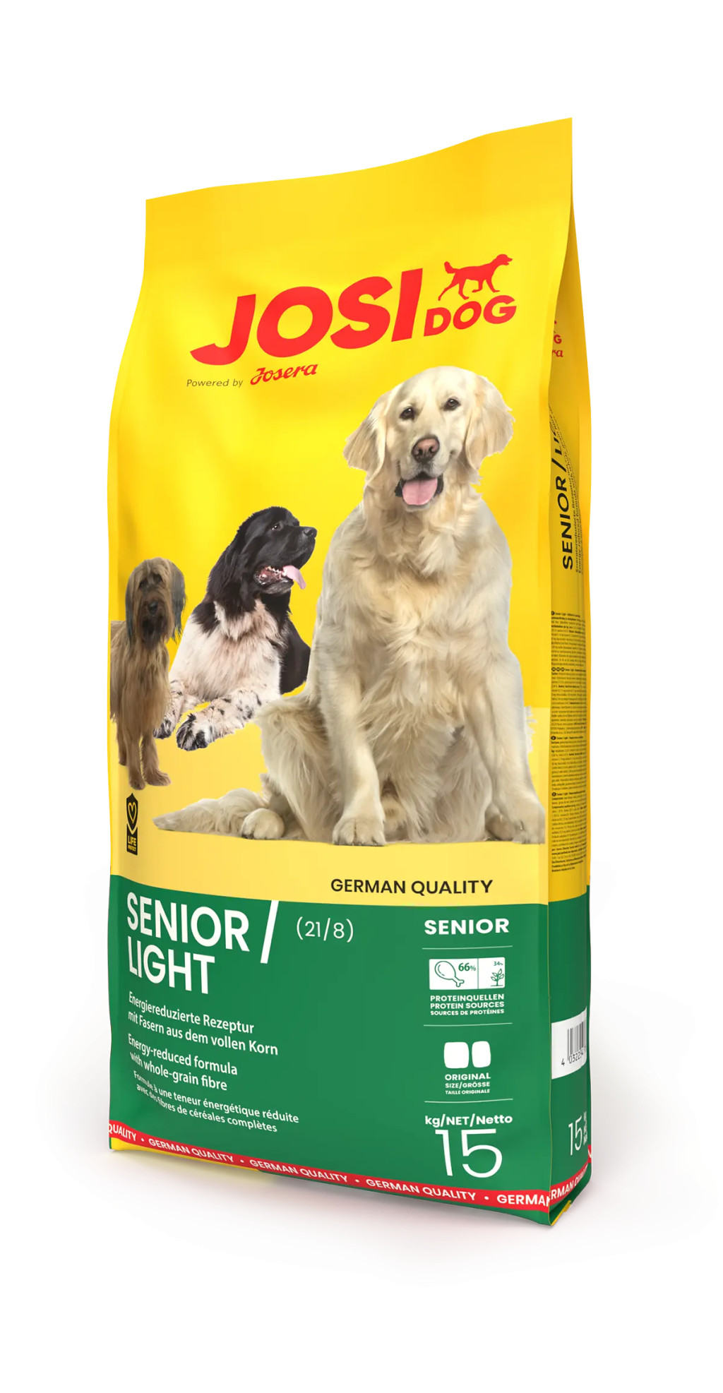 Kisállat webáruház - JosiDog Senior/Light (Solido) | Csökkentett energiatartalmú száraz kutyatáp idősebb és túlsúlyos kutyáknak – 15 kg termékek