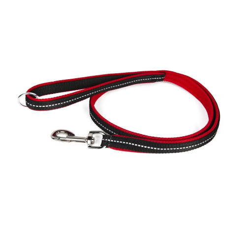 Kisállat webáruház - Julius-K9 | Powair IDC leash | Póráz (piros, kis karabinerrel) kutyák részére - 120 cm termékek