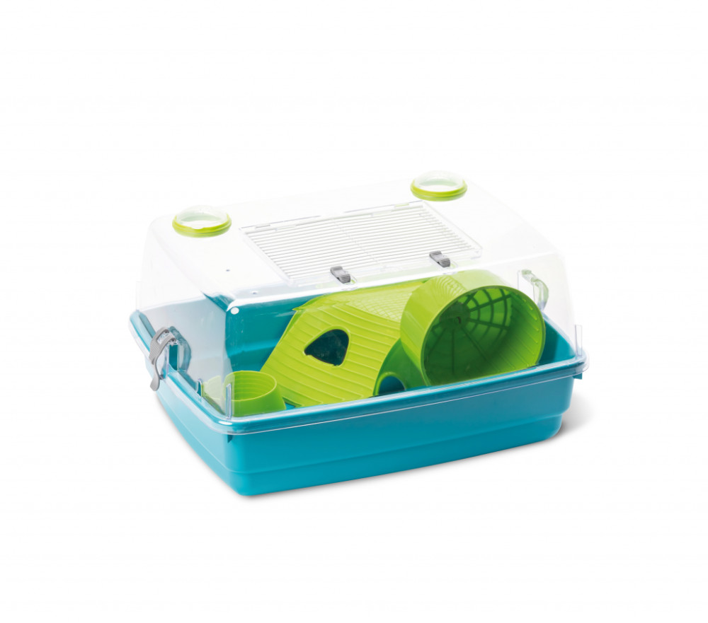 Kisállat webáruház - Junior Deluxe | Műanyag | Rágcsáló ketrec | Kék, szürke - 42x34x22 cm termékek