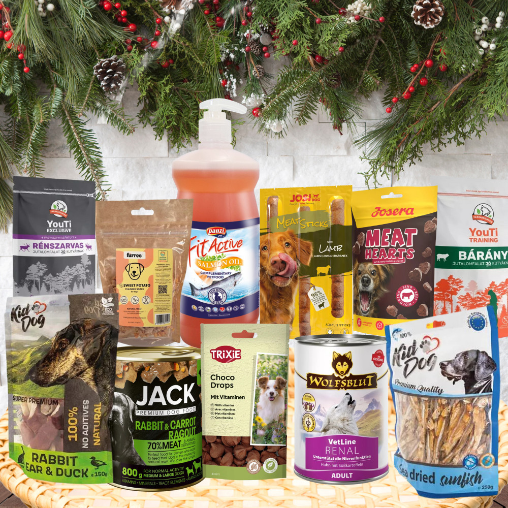 Kisállat webáruház - Karácsonyi Ajándékcsomag Kutyáknak | Nordic Selection – Téli Ínyenc Mix termékek