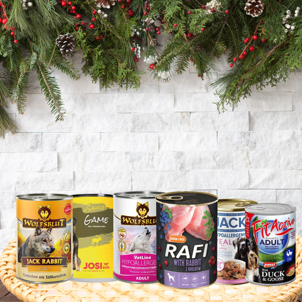 Kisállat webáruház - Karácsonyi Ajándékcsomag Kutyáknak | Royal Game Feast Box termékek