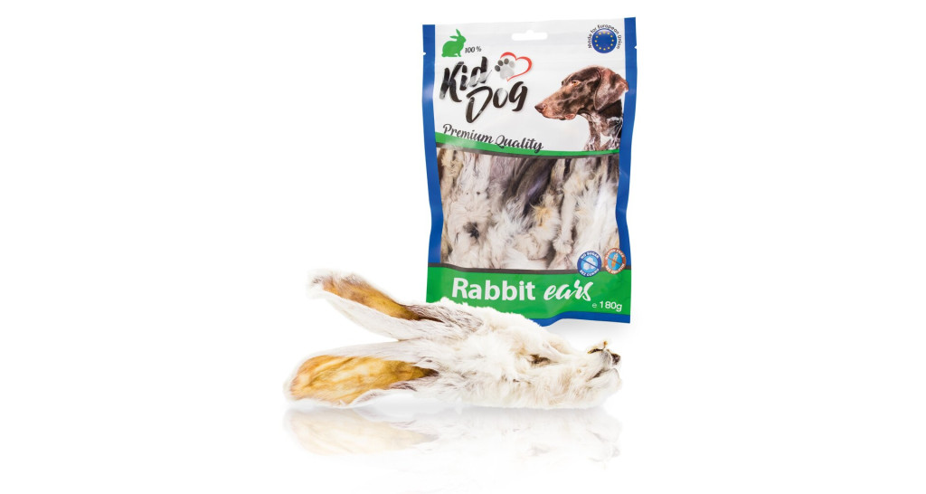 Kisállat webáruház - KidDog |Rabbit Ears - jutalomfalat -szőrös nyúlfül - kutyák részére - 500g termékek