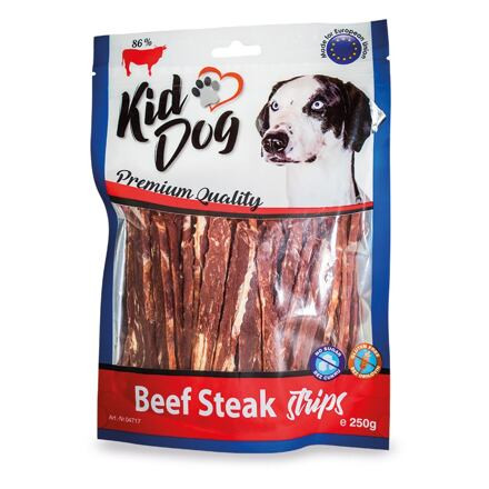 Kisállat webáruház - KidDog | Steak Strips | Kutyáknak | Jutalomfalat | Marha - 500 g termékek