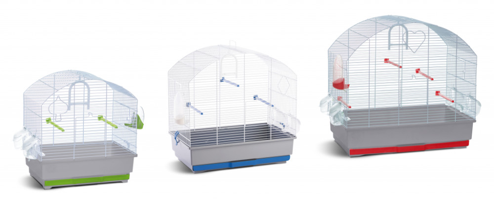 Kisállat webáruház - Madárkalitka szett Tris d’assi - 40 x 27 x 44 cm, 53 x 32 x 54 cm, 59,5 x 35,5 x 57,5 cm termékek