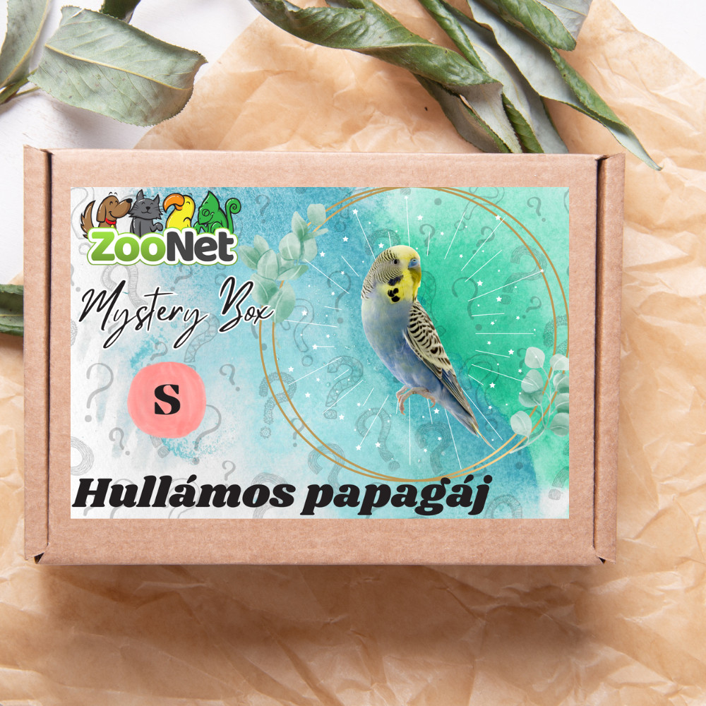 Kisállat webáruház - Mystery Box ajándékdoboz Hullámos papagájoknak – S termékek