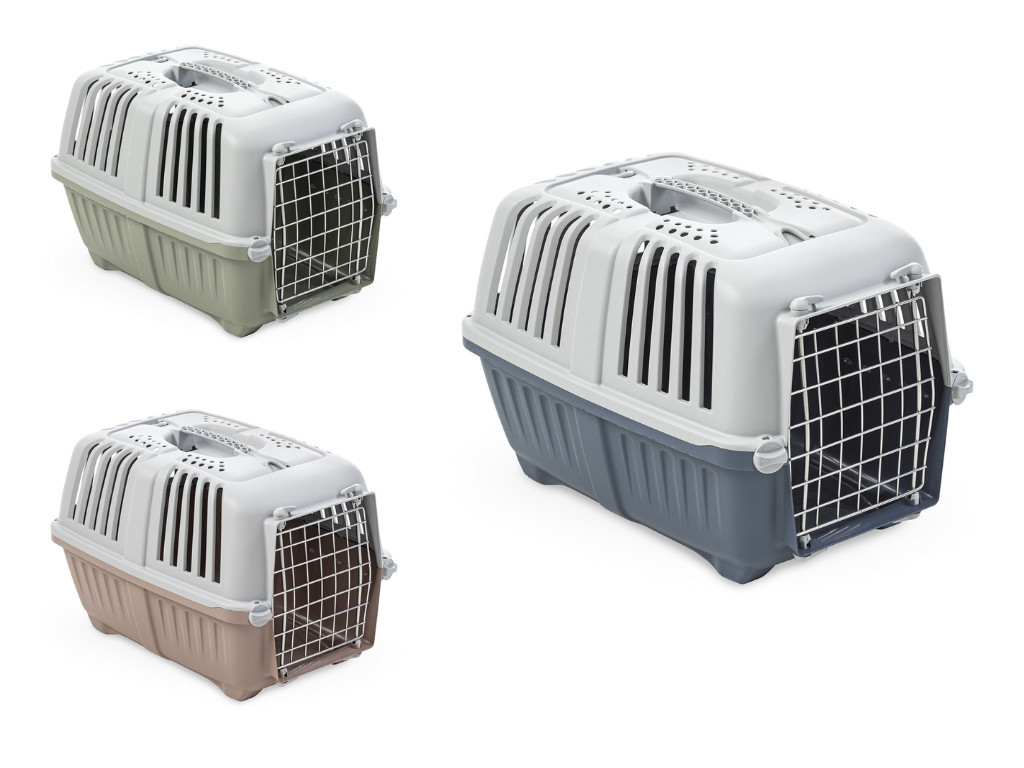 Kisállat webáruház - PRATIKO 2 METAL fémajtós szállítóbox - 55x36x36cm termékek